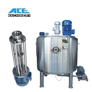 Homogénéisateur en acier inoxydable de 500 litres, chauffé électriquement, mélangeur à cisaillement élevé 2800 tr/min, avec réservoirs carrés chauffants pour le mélange d'huile à double ébullition - Product Image 2