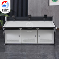 Bureau d'ordinateur en métal extensible de qualité supérieure avec un design moderne pour usage commercial