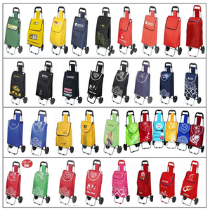 थोक कस्टम बड़े शॉपिंग ट्रॉली पहिए हुए फोल्डिंग फेस्टिवल सामान बैग किराने की ट्रॉली सामान ट्रॉली बैग - Product Image 4