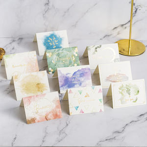 Design Logo personalizzato stampa di lusso pieghevole <span class=keywords><strong>auguri</strong></span> <span class=keywords><strong>auguri</strong></span> di <span class=keywords><strong>auguri</strong></span> lamina d'oro grazie carte di carta - Product Image 2