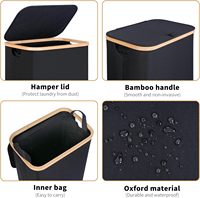 Panier à linge pliable et fin 75L Panier à linge avec roulettes