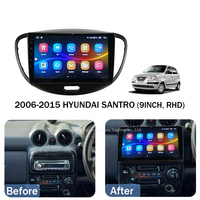 Autoradio Android LEMONTON 9 pouces avec GPS et écran tactile capacitif pour Santro I10 (2006-2015)