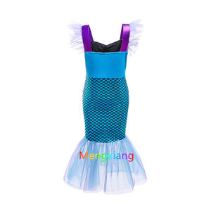 Niños bebé niña sirena <span class=keywords><strong>Ariel</strong></span> princesa vestido tul sirena Cosplay disfraces Halloween cumpleaños vestir trajes - Product Image 3