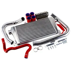 Intercooler à montage avant + Kit de tuyau/tuyauterie en aluminium pour 96-01 VW Passat Audi A4 B5 1.8T Intercooler Kit