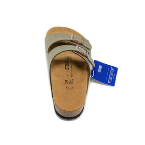 Sandales <span class=keywords><strong>Birkenstock</strong></span> <span class=keywords><strong>Arizona</strong></span> en liège Birko-Flor gris à double boucle, mules confortables pour hommes et femmes, chaussures de plage d'été - Product Image 5