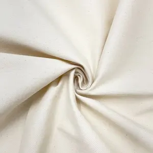 Stock woven twill textiles workwear clothing raw materials unbleached 100% cotton gray fabrics manufacturer wholesale supplier