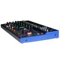 Console de mixage audio professionnelle 8 canaux avec 99 effets numériques DSP, égaliseur 7 bandes, USB, Bluetooth, alimentation fantôme 48V pour enregistrement en studio