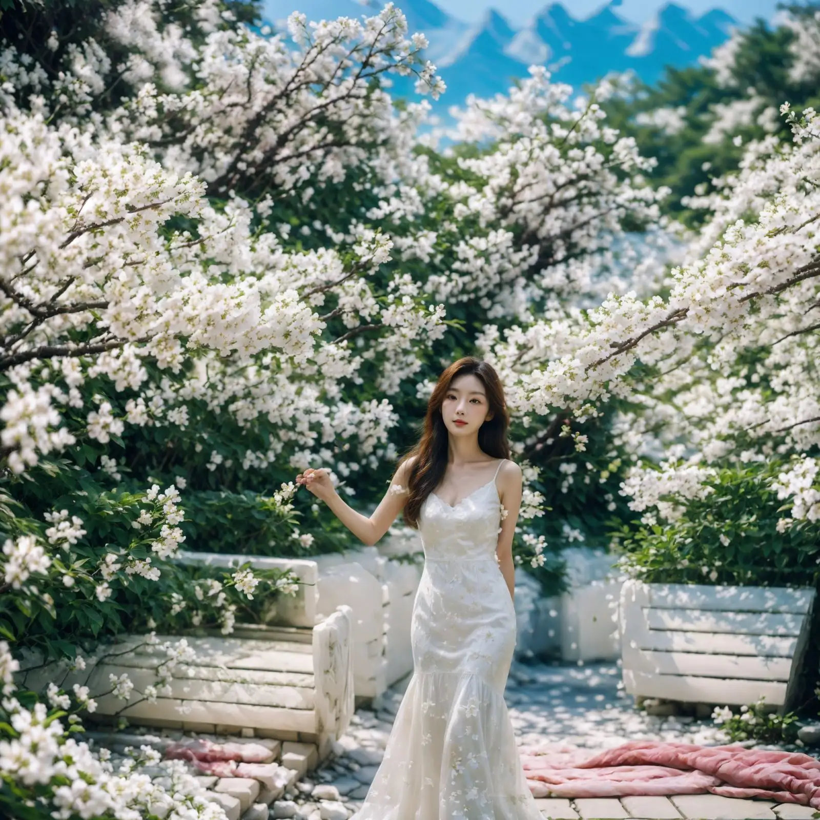 Design fatto a mano su misura fai da te finti Sakura fiori artificiali fiori di ciliegio bianco alberi di fiori per la casa di nozze decorazione