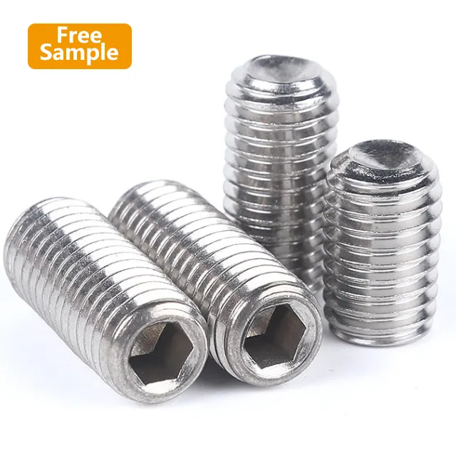 M1.6 M2 M2.5 M3 M4 Hexagon Drive Cup Point Grub Screw 304 Stainless Steel Hex Socket Set Screw For Machine Din 916 Din 913