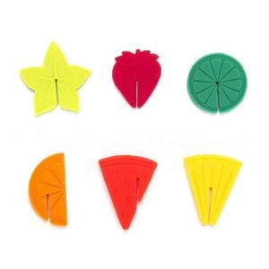 6-Piece Reusable Silicone Fruit Drink Markers - Glass Cup Identifiers For Parties, Bars, Christmas - View #9