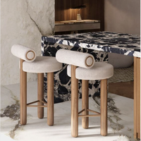 Chaise pivotante de luxe MORE DESIGN, vente en gros, échantillon gratuit, café, maison, cuisine, salle à manger, tabouret haut en bois, chaise de restaurant