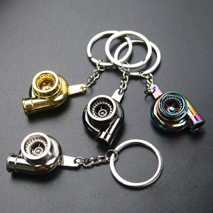 製造卸売カスタムロゴデザインクリエイティブミニターボターボチャージャーキーホルダー回転タービンキーチェーンカーキーリング - Product Image 3