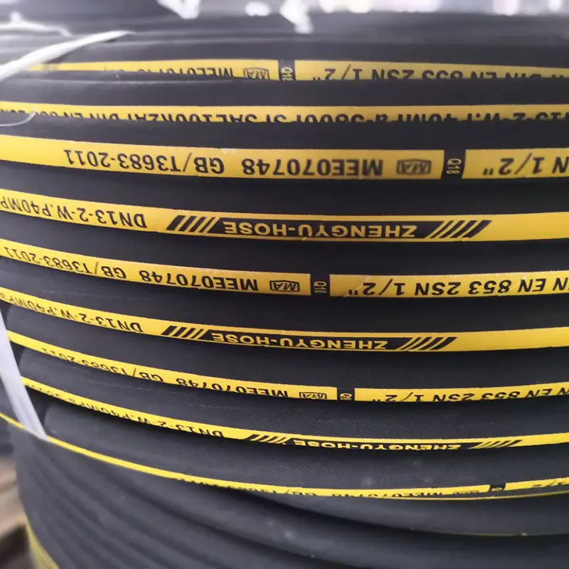 High Pressure Two Layers Of Braided Steel Wire Sae 100 R2 Hydraulic Hose En853 2sn Hydraulic Hose