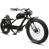 Vélo électrique TXED 500W 48V 7 vitesses, type Beach Cruiser Chopper, avec pneus larges de 26 pouces, moto électrique 7 vitesses