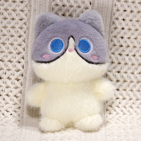 Vente chaude en peluche grands yeux petit chat poupée Animal en peluche décoration de la maison enfants cadeau d'anniversaire doux debout Mini chat poupée