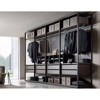 KEJIA Modern Simple Kleider schrank mit großer Kapazität Kleider schrank im Industries til mit Eisen rahmen und Holz spleißen
