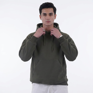 Unisex High Quality 100% Cotton Terry Hoodies Side Pockets Custom Logo Casual Winter Apparel Hooded Collar Men's <b>Sweatshirts</b> - Product Image 1