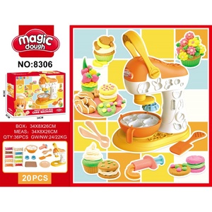Mới phát hành trẻ em màu sắc tự làm chơi bột & Slime thiết lập không độc hại plasticine đồ chơi với Ice Cream Maker khuôn giả vờ chơi - Product Image 6