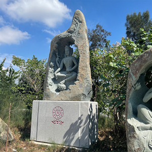 Temple Jardin Bleu <span class=keywords><strong>Pierre</strong></span> Bouddha Statue Assis Bouddha <span class=keywords><strong>Sculpture</strong></span> <span class=keywords><strong>Pierre</strong></span> <span class=keywords><strong>Sculpture</strong></span> - Product Image 4