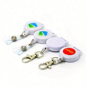 High Quality <b>Plastic</b> Customized Business Card Holder Badge Holder Retractable Reels with Logo 3 in - Product Image 3