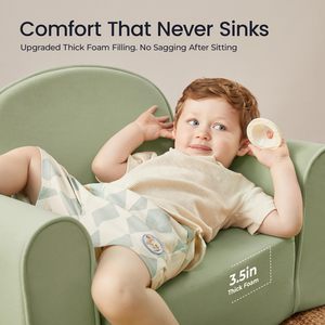 Canapé-<span class=keywords><strong>lit</strong></span> pliable 2 en 1 de qualité supérieure pour enfants, fauteuil rembourré en mousse souple, convertible, multifonctionnel, pour salle de jeux - Product Image 4