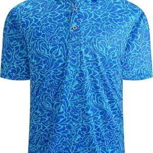 Chemises de golf pour hommes, haute élasticité, séchage rapide, manches courtes, sans coutures, évacuation de l'humidité, sensation rafraîchissante, couleur unie, tricotées, imprimées - Product Image 2