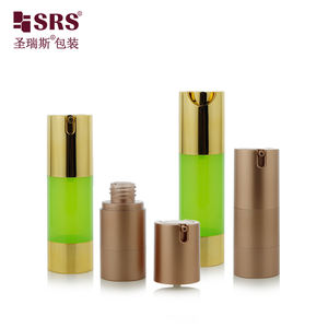 TA021-100ml vide AS en plastique mat argent haut bas moyen clair bouteille transparente correspondant avec pompe sans air pour la comédie - Product Image 2