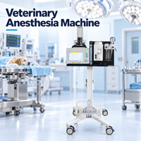 Appareil d'anesthésie vétérinaire portable à écran tactile OliveVet, pour usage en clinique médicale, ventilateur pour anesthésie vétérinaire