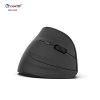 MW-060X-Black Dual Mode 2.4G & BT Wireless Ergo Vertical Ergonomic Mouse 6D Computer Mice Desain Hebat