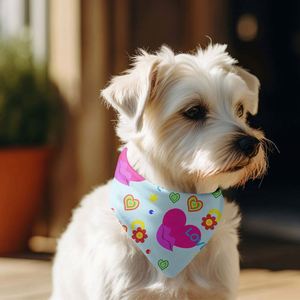 Wholesale Personalized Pet Accessory Sublimation Reversible Triangle Puppy <b>Bibs</b> Scarf Dog Bandana Custom Print Best Supplier - Product Image 1