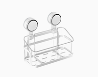 Étagère murale multifonctionnelle en plastique PP, amovible, à ventouse, pour rangement cosmétique, sans perçage, pour salle de bain