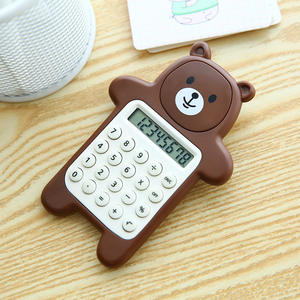 <span class=keywords><strong>Calculatrice</strong></span> d'ours de dessin animé mignon à 8 chiffres fournitures d'apprentissage <span class=keywords><strong>calculatrice</strong></span> électronique en plastique pour enfants <span class=keywords><strong>calculatrice</strong></span> de bureau alimentée par batterie - Product Image 3