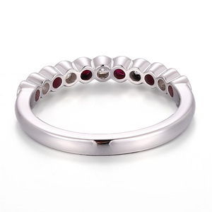 Rubinring für Damen, 10K Gold, runde Form, 2mm Rubin, maßgefertigter Schmuck für unabhängige europäische und amerikanische Online-Shops - Product Image 6