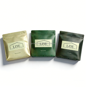 Sac d'emballage personnalisé avec logo imprimé en aluminium et plastique pour aliments pour chiens et chats, fond plat, sachet refermable pour friandises pour animaux de compagnie, vente en gros, échantillon - Product Image 3
