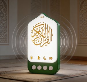 Portable Quran <b>Speaker</b> LED Lamp Button Control Rechargeable <b>Mini</b> Islamic Audio Player with Reciters for Travel Home Use - Product Image 1