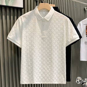 <span class=keywords><strong>Polo</strong></span> de Algodón de Lujo para <span class=keywords><strong>Hombre</strong></span>, Corte Regular, Estilo Vintage, Diseño Exclusivo, Manga Corta, Cuello Redondo, Estampado, Secado Rápido, Tejido - Product Image 2
