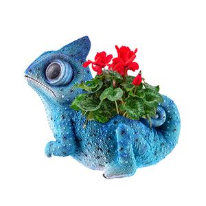 Bison <span class=keywords><strong>caméléon</strong></span> planteur solaire jardin décorations Figurine extérieur LED décor Figure éclairer décoratif Statue Accents pour cour - Product Image 6