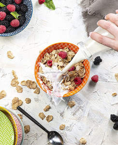 Bol rond à Dessert en céramique, ustensile de cuisine pour yaourt, faire des Designs multicolores - Product Image 3