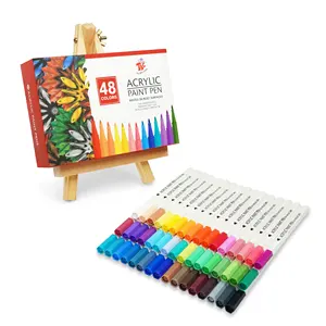 48 Colour Permanent Paint Maker Set Craft Smart Acrylic Paint Marker Pens