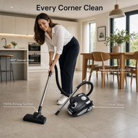 Aspirateur à fil haute puissance pour la maison, aspiration puissante, grande capacité, sac à poussière, aspirateur flexible