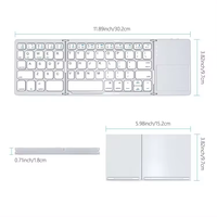 Voyage 64 touches ordinateur portable tablette téléphone pavé tactile Portable BT sans fil pliable clavier pliant clavier