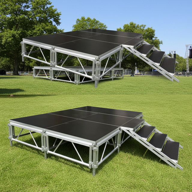 Top Selling Portable Aluminum Alloy DJ Stage Platform 1000kg Load Capacity for Weddings Concerts Parties Performance Events