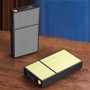 Kim loại không thấm nước thuốc Lá Trường hợp nhẹ hơn combo, 20-Count công suất, có thể sạc lại & Chống sốc - Product Image 4