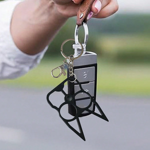 Bán Buôn Phim Hoạt Hình Mèo Mặt Hình Dạng Ngón Tay Mở Chai Móc Chìa Khóa Đa Chức Năng Keyring Ví Túi Xách Trang Trí - Product Image 4