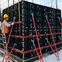 Système de coffrage modulaire en ABS pour colonnes, murs et dalles en béton à usage intégré