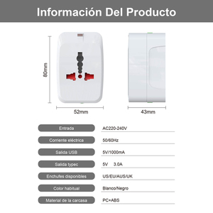 Tường cắm với cổng USB mở rộng có thể gập lại Travel Adapter Nhà cung cấp tại Trung Quốc cắm phổ EU để chúng tôi ổ cắm đa Bestseller - Product Image 2