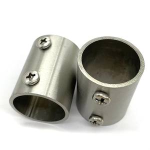 Connecteur de tube de tête de lit en acier inoxydable moulé sous pression, support de tringle de penderie, à surface satinée 1 - Product Image 5