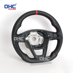 Volant en Cuir Intégral en Stock EU pour <span class=keywords><strong>Cupra</strong></span> Seat <span class=keywords><strong>Leon</strong></span> Mk3 2013-2019 avec Trous pour Palettes - Product Image 4