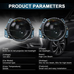 Faros Delanteros Bi-Proyector LED TIR de 3 Pulgadas, Súper Potencia 65W, 10000LM, 6000K, Impermeables, 12V, Garantía de 2 Años, Universales para Autos - Product Image 2