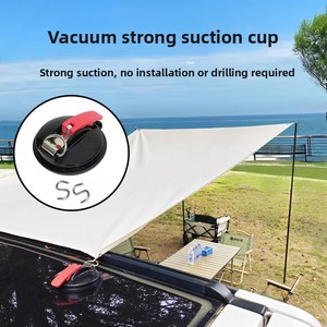 Tente de <span class=keywords><strong>toit</strong></span> latérale pour voiture, tente d'été pour camping en plein air, extension arrière latérale, imperméable, protection solaire, tissu Oxford noir - Product Image 3
